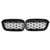 Areyourshop Meteor Black Front Kidney Grille For BMW 2015-2017 1 Series F20/F21