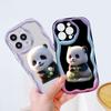 Cute Cartoon Pattern Cream Texture Casing Wavy Edge Soft Silicone Cover Phone Case for Samsung