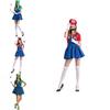 Высококачественный женский костюм Луиджи из Super Mario Bros. в модном дизайне
