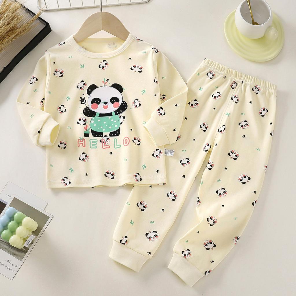 Детская одежда для дома и пижамы для мальчиков и девочек, комплекты с длинными рукавами и брюками