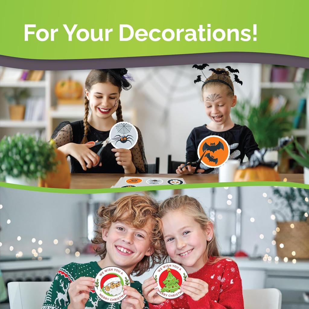 Премиальная самоклеящаяся виниловая бумага для печати на струйном принтере - 34 листа Самоклеящиеся листы Матовый белый Водонепроницаемый, Быстро сохнет Яркие цвета, Держится