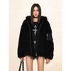 Lamb Wool Coat Women's New Winter Hooded Medium and Long Thickened Loose High-end Fur Fur Coat
