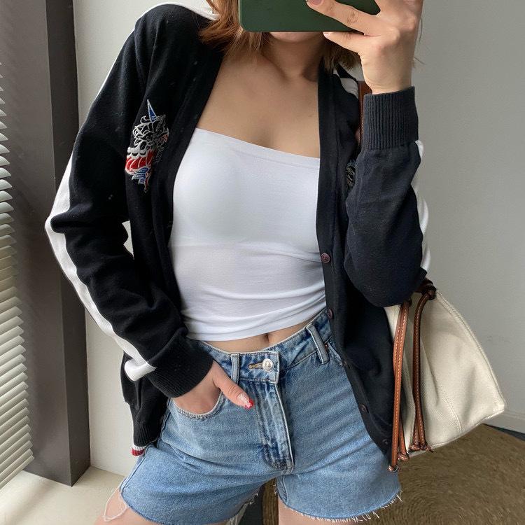 Summer Ice Silk Seamless Oil Painting Tube Top with Fixed Cup