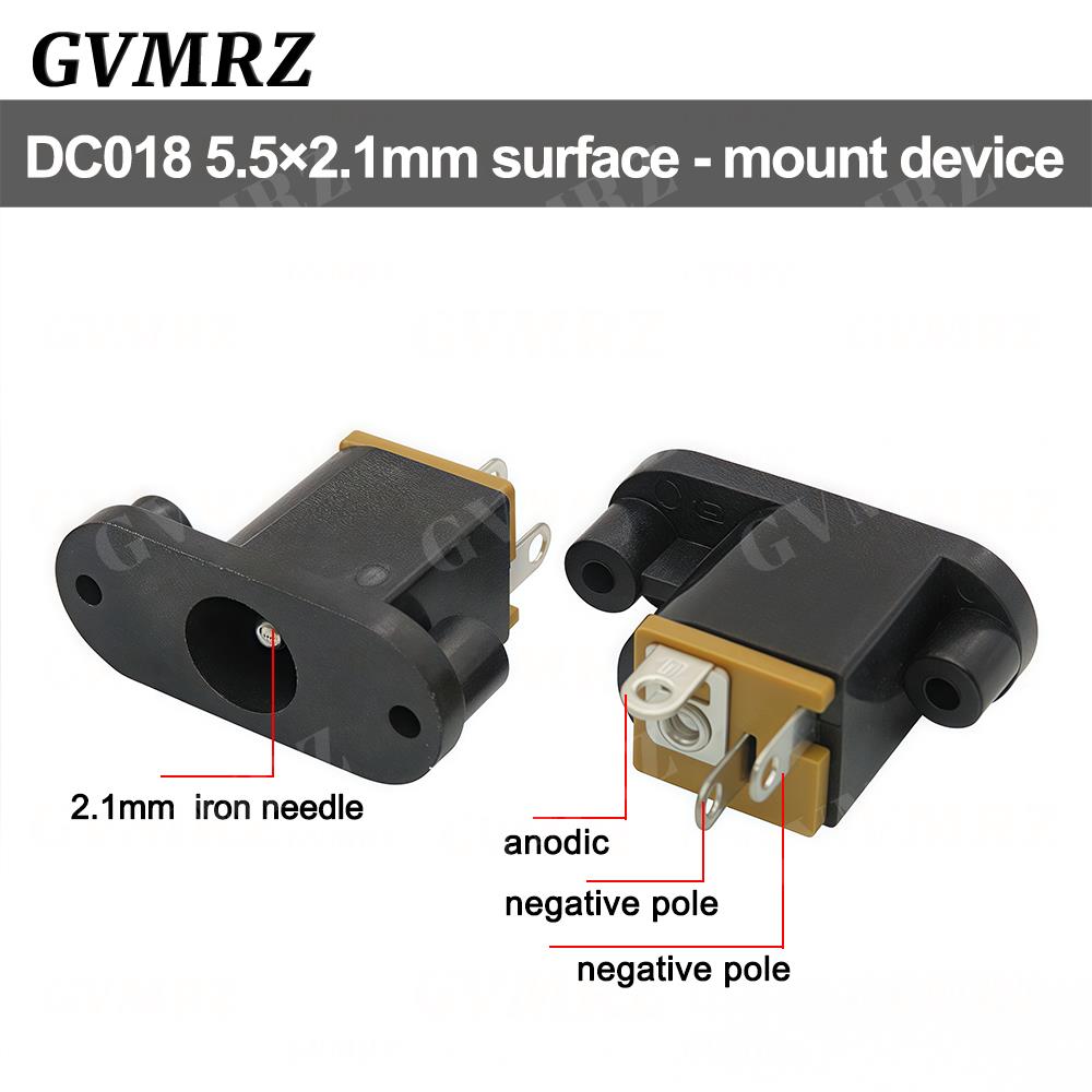 10PCS DC-018 5.5x2.1mm DC socket DC018 DC power socket 5.5*2.1mm 5.5*2.5mm with screw hole to fix charging port