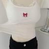 Halter Top Crop Top Women's Lace Embroidery Butterfly Graphics Tank Top Ladies Sexy Vest Female Coquette Summer Clothes 2024 Y2k