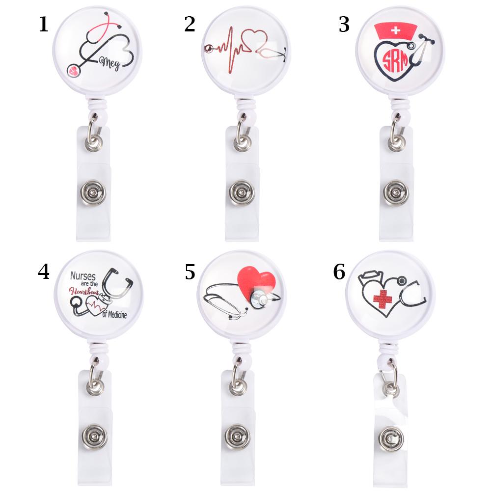 Creative Retractable Badge Reel Clip for Nurse Doctor Student ID Card Badge Holder Anti-Lost Clip