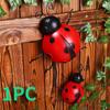 1PC Metal Ladybug Yard Decoration Decorative Hanging Ladybug Wall Sculpture Garden Sculpture Wall