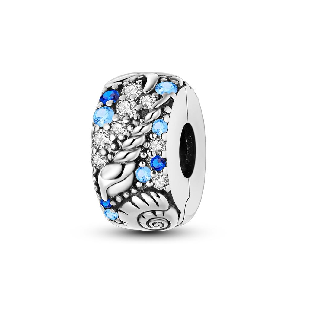 Charms Fit Original Beads Copper Clip Charms Zircon Silicone Spacer Beads Fit Bracelet Women Diy Gift