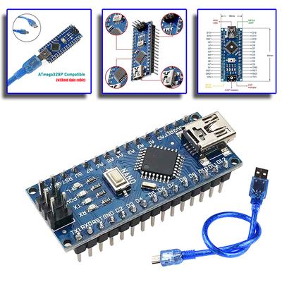 1/2 шт. 16 МГц 5 В Mini USB спаянный Nano V3.0 совместимый с Atmega328P микроконтроллерный модуль для CH340G
