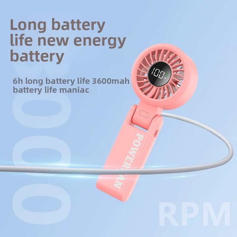 Mini ventilador portátil de mano recargable potente y silencioso para viajes al aire libre