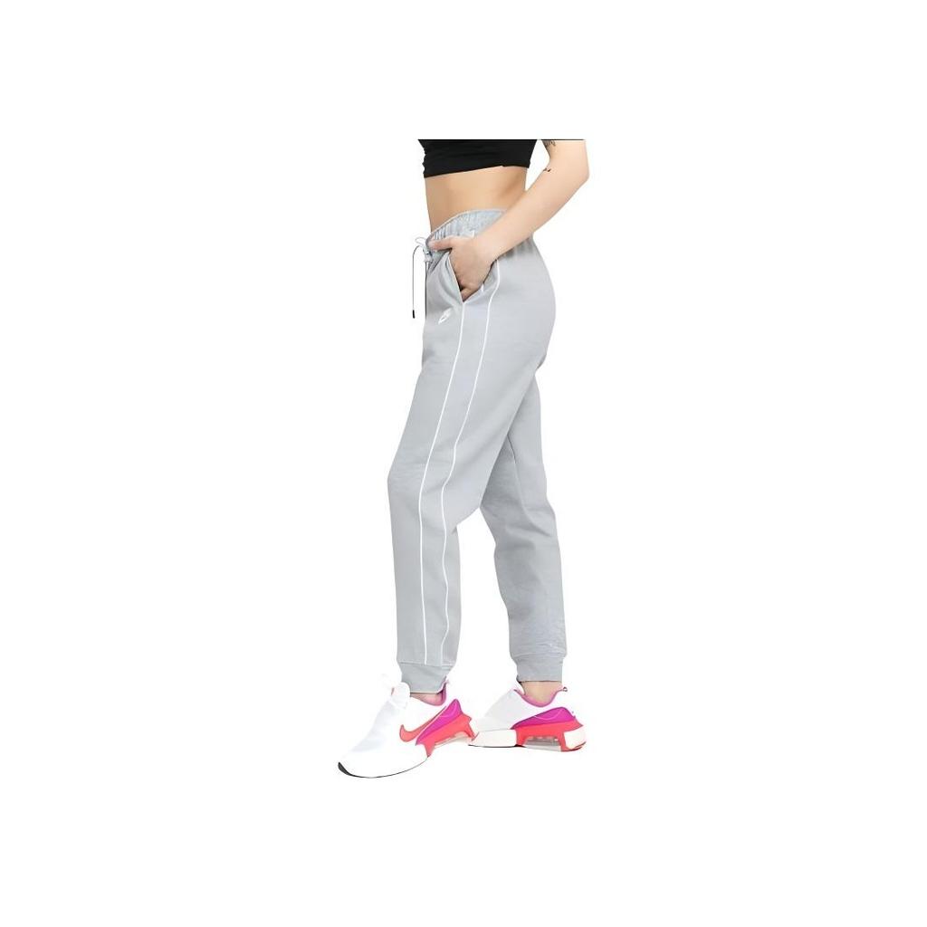 Nike Женские спортивные штаны с принтом логотипа и завязками, серые CZ8340-063