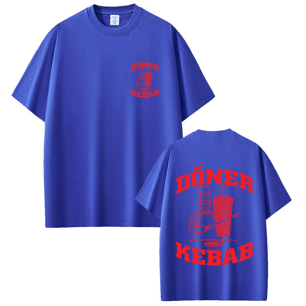 Doner Kebab Funny Graphic T-shirt Men Women Gothic Harajuku Summer Streetwear Men's Pure Cotton Oversized Short Sleeve T Shirts