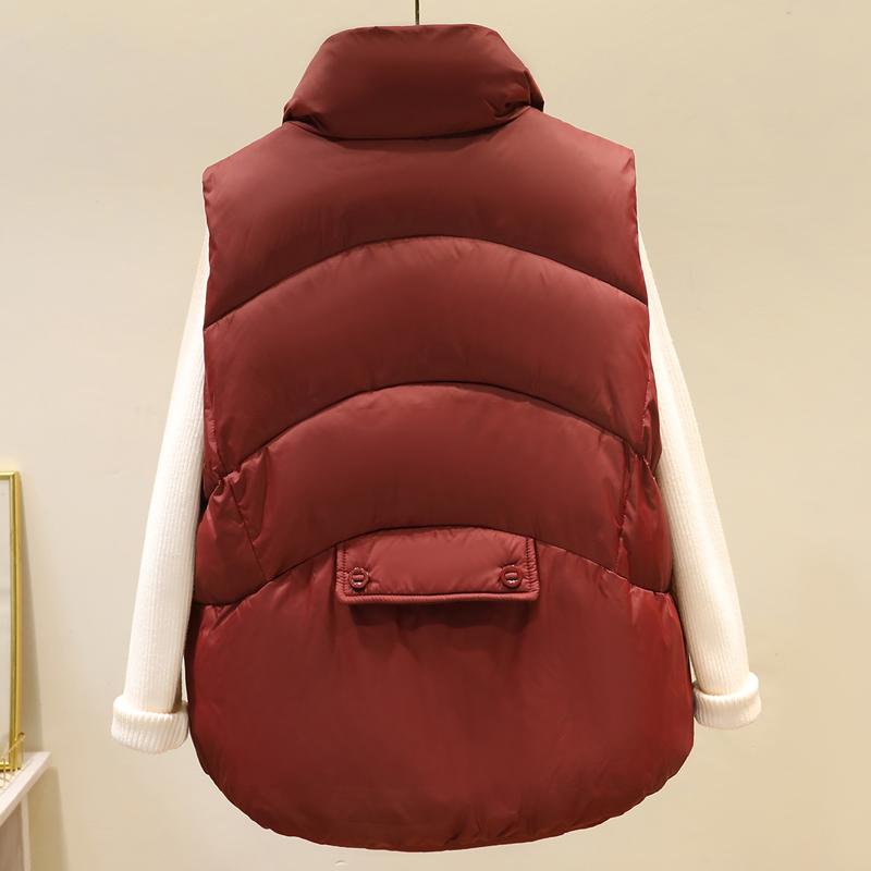 Модная женская парка без рукавов, зимняя верхняя одежда, элегантный толстый теплый жилет, женские короткие пальто