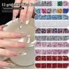 Xiaomi Color Mix 3D Flat Nail Rhinestones Charms 12 Grids Crystal Nail Art Mini Glitter Diamonds Christmas DIY Nail Art Accessories