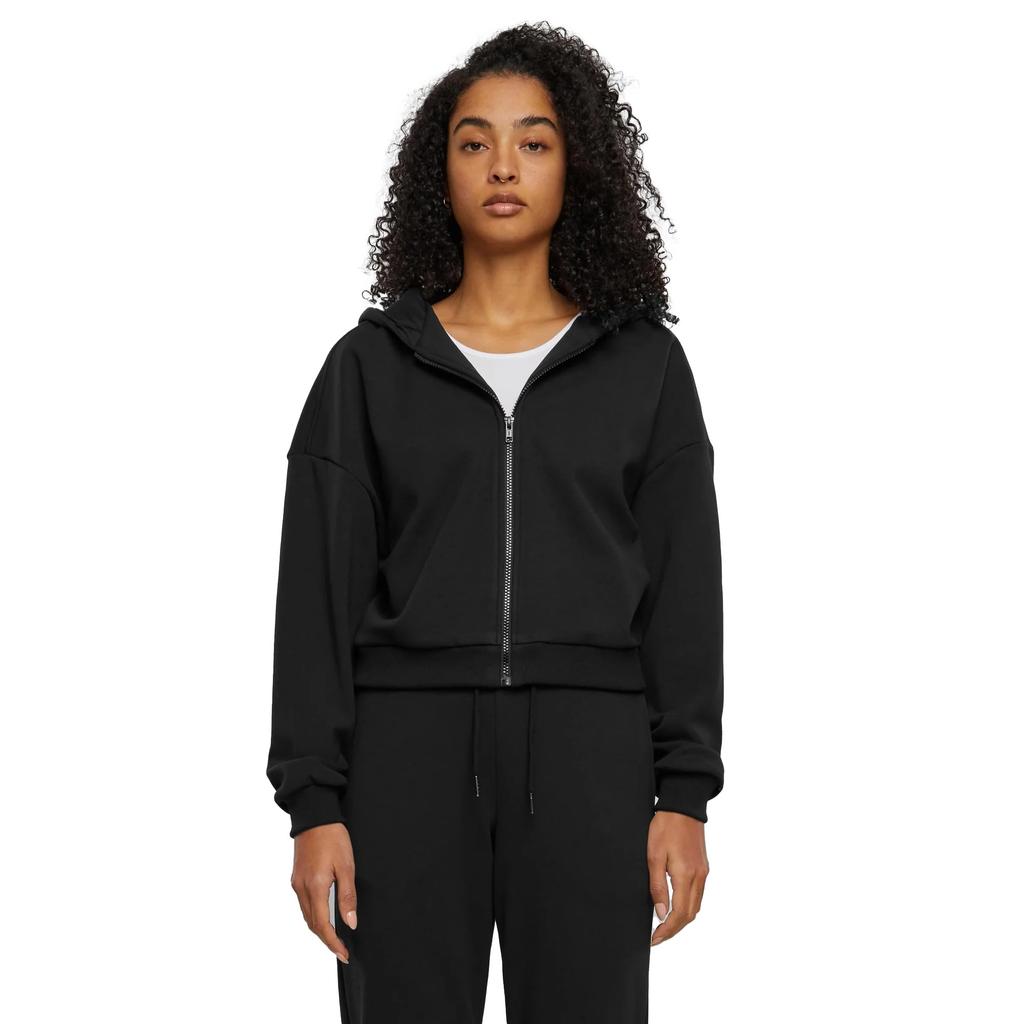 Urban Classics Womens/Ladies Cozy Zip Cropped Hoodie