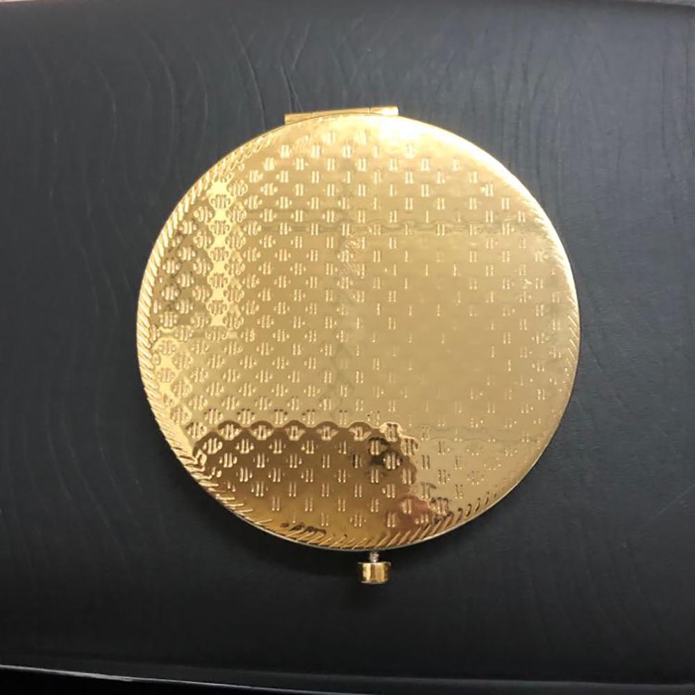 Модное повседневное ретро матовое круглое карманное зеркало для макияжа портативное двухстороннее складное лупа