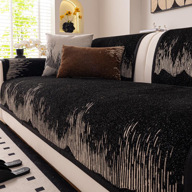 Chenille Sofa Cover Sofa Towel Universal Solid Sofa Mat Pad Armrest Anti-slip Living Room Couch Slipcover All Season