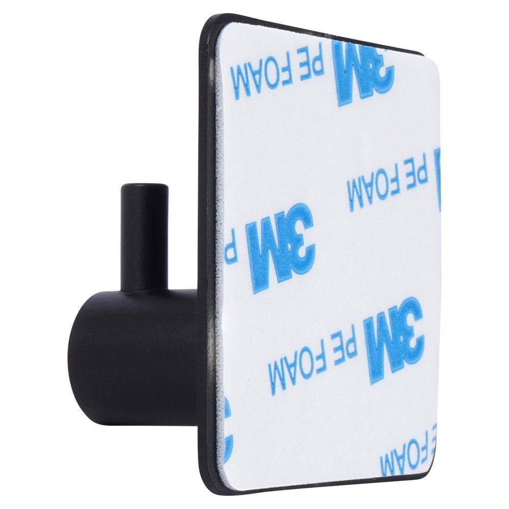 Self-Adhesive Hanger Hook, Steel, Black, 8 Pcs.