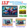 13.3INCH IPS LCD DISPLAY CAR Headrest MP5 Player 1920*1080 HD Screen Videl Input