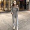 3 Pcs/Set Women Fall Tracksuit Sleeveless Vest Hooded Long Sleeve Zip-up Coat Elastic Waist Ankle-banded Trousers Daily Wear Sport Outfit