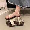 Flats Women Sandals Summer Fashion Clip Toe Shoes Walking Cozy Casual Woman Slippers 2025 Trend Brand Designer Zapatos De Mujer
