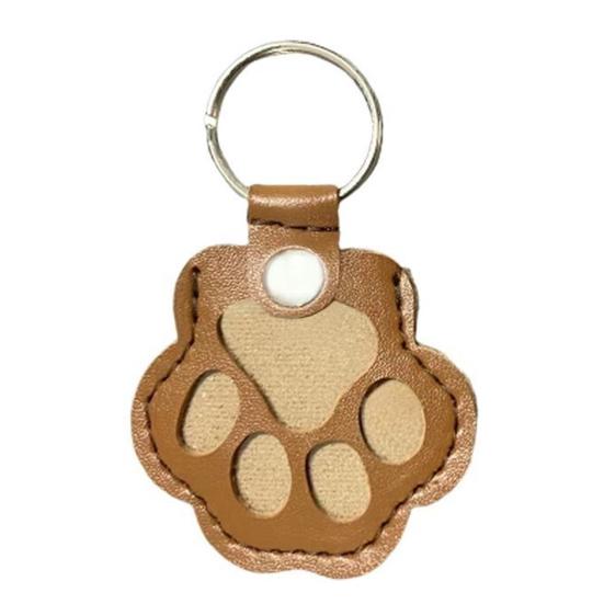 Pet Hair Storage Keychain Faux Leather Paw Shape Fillable Pendant Keychain with Keyring Pet Memorial Keychain Keepsake Gift for Dog Cat Lovers