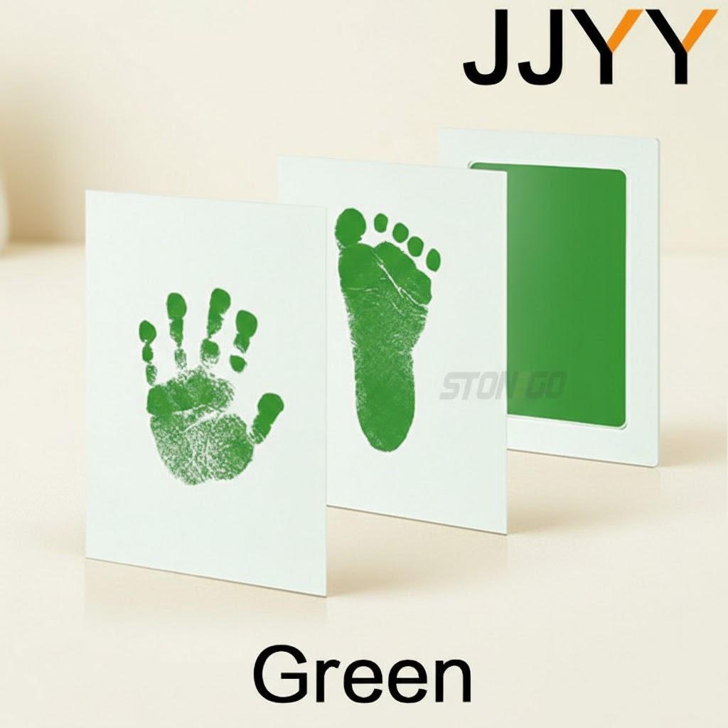 DIY Handprint and Footprint Kit with Ink Pads and Photo Frame for Toddlers Baby Shower Gift Safe Clean Souvenir Accessories