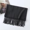 Women's Solid Color Imitation Cashmere Scarf - 200g, Red, Warm Autumn/Winter Shawl and Neckerchief