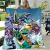 1 шт. Плед Power Rangers Dino Charge - Мягкий и Удобный для Всех Сезонов - Идеальный Подарок для Фанатов Всех ВозрастовA04309m