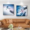 Лыжный спорт, холст, картина, настенное искусство, снежный горный пейзаж, фотографии, Настенный декор, современное украшение для гостиной, дома, Куадрос