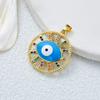 Devil'S Eye Necklace Pendant Hip Hop Jewelry Copper Gold Plated Zircon Accessories Pendant
