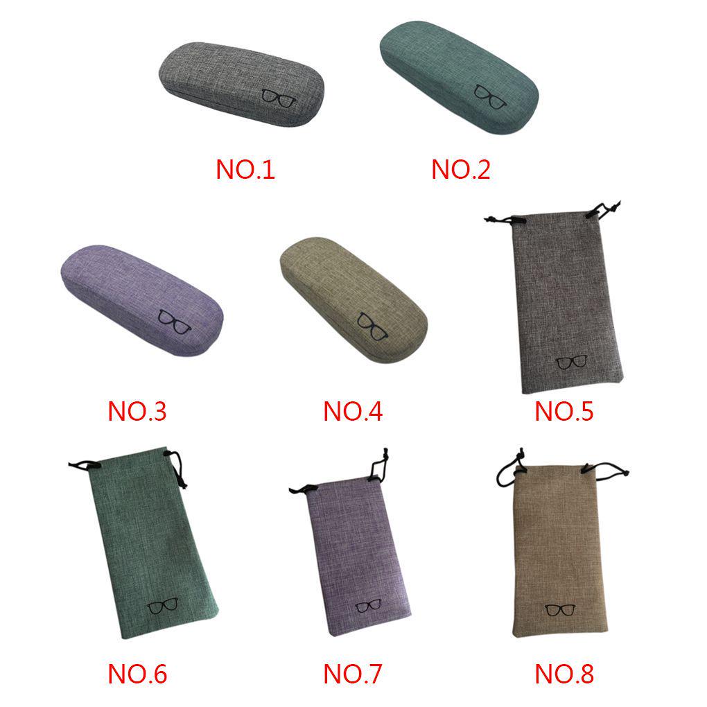 Vogue Metal Linen Glasses Organizer Box Protective Bag Portable Hard Shell Case