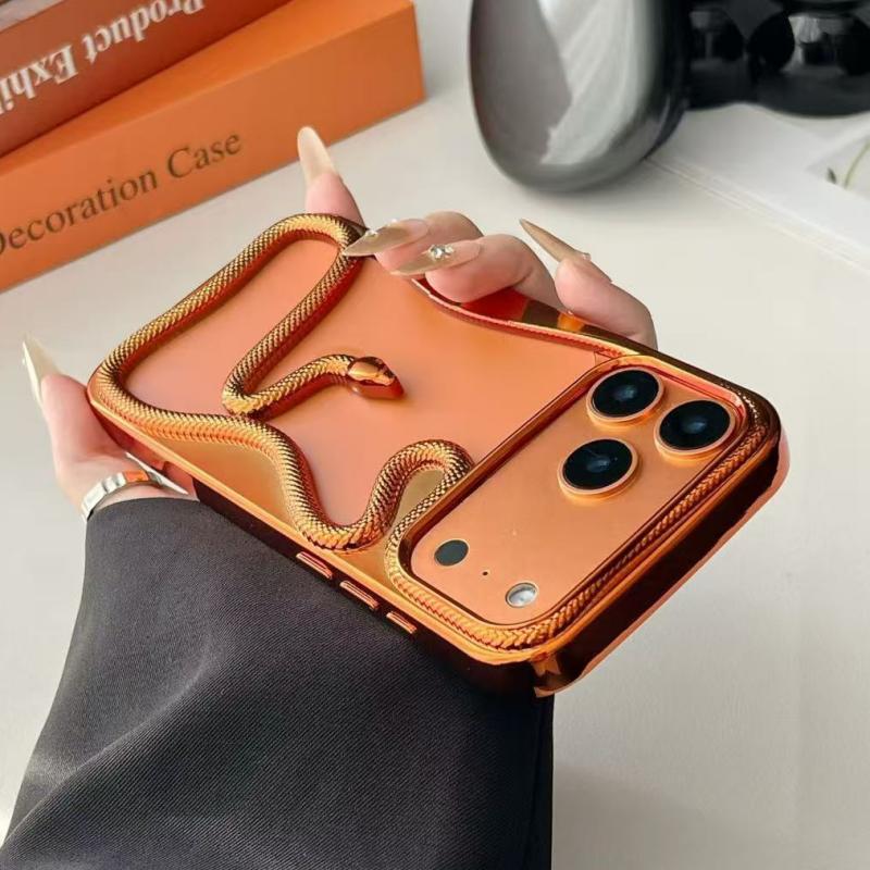 Покрытие Мягкий Резиновый Каркас Полый Чехол-Змея Для iPhone 17 11 12 13 14 15 16Pro Max Защита Камеры Неправильный Ударопрочный Чехол