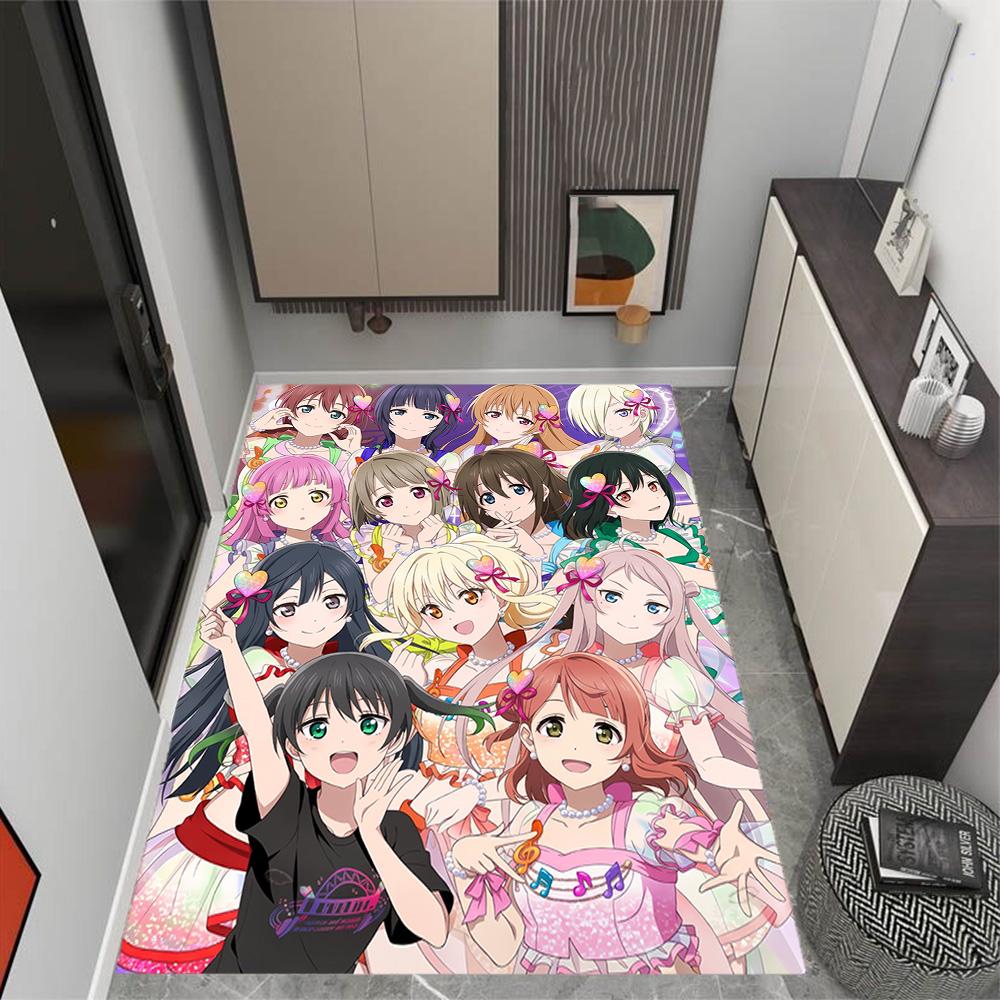 Girl Power Celebration Floor Mat Suitable for Outdoor Dining Room Kitchen Playrooms Anti-slip Rug Anime Office Decor Gift for Festivals