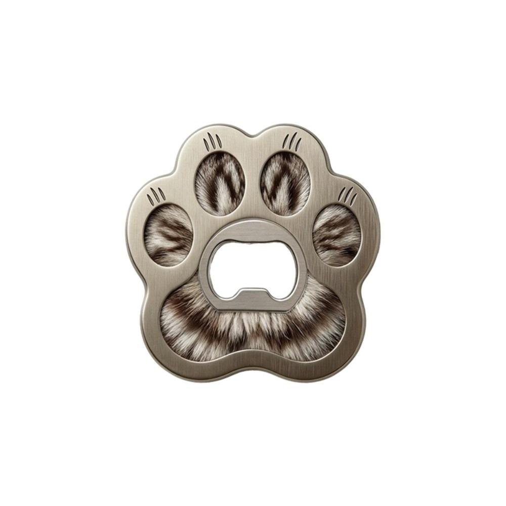 Electroplating Cat Dog Paw Bottle Opener Zinc Zinc Zinc Alloy Magnetic Cap Remover Gift