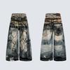 STREETRICH Women's Fashionable Printed Patterns Street Pants Casual Bottoms High Waist Thin Trousers Female Unisex Wide Leg Sweatpants