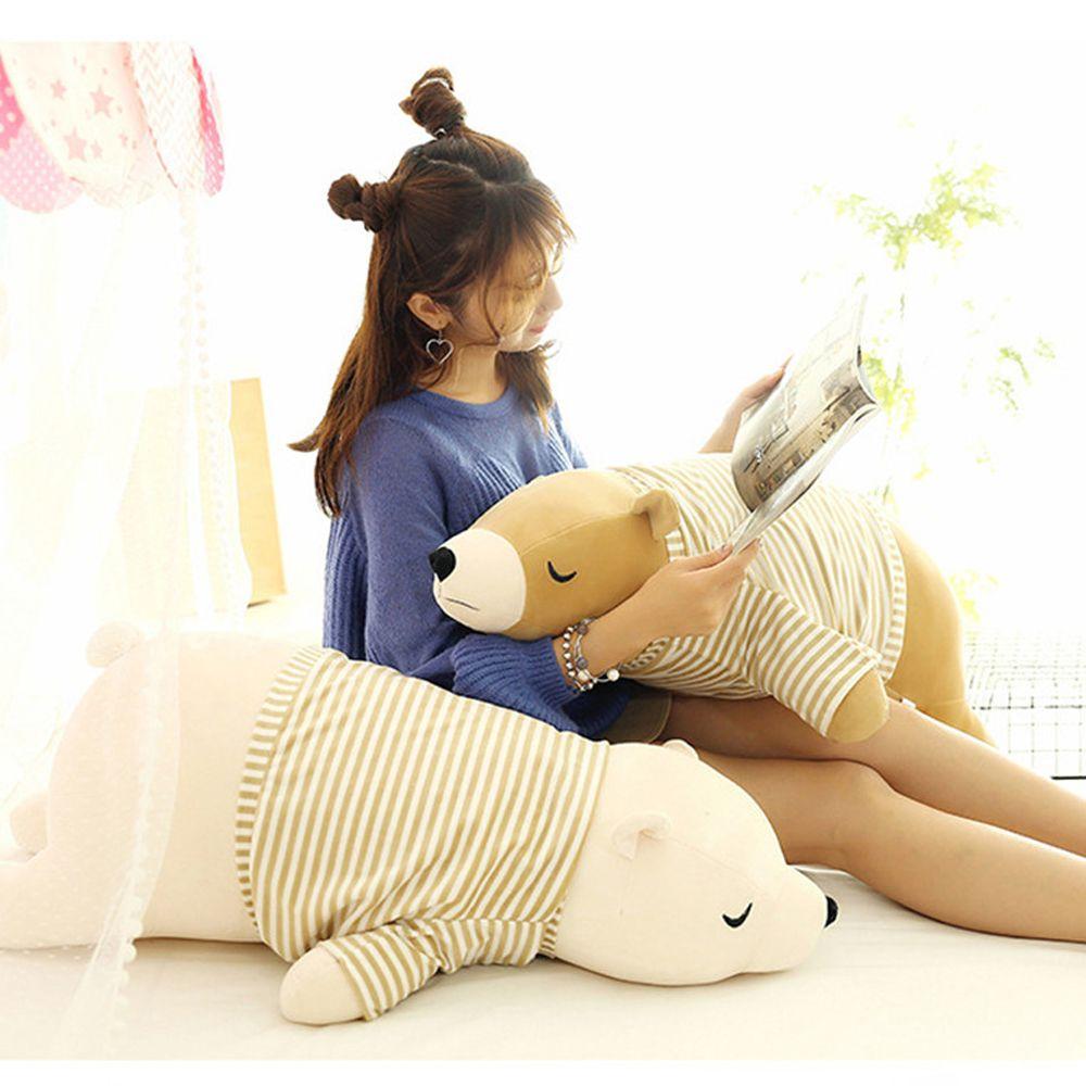 Accompany Toy Stuffed Animal Toys Stuffed Sleeping Bear Animal Plush Toy Polar Bear Plush Doll