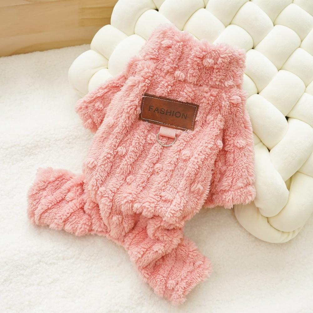 Warm and Cozy Fleece Jumpsuit Plush Dog Pajamas New Pet Clothing Indoor Wear