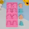 Christmas Chocolate Molds Easy To Demold Silicone Candy Molds Santa Clause Christmas Tree Bell Shape Baking Molds