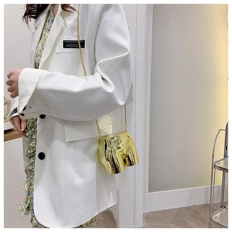 Маленькая забавная дизайнерская акриловая сумка-цепочка, маленькая сумка через плечо, женская новая забавная прыгающая сумка, сумка-конверт для наушников, губной помады