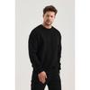 Black Crew Neck Oversized Basic Men's Sweatshirt