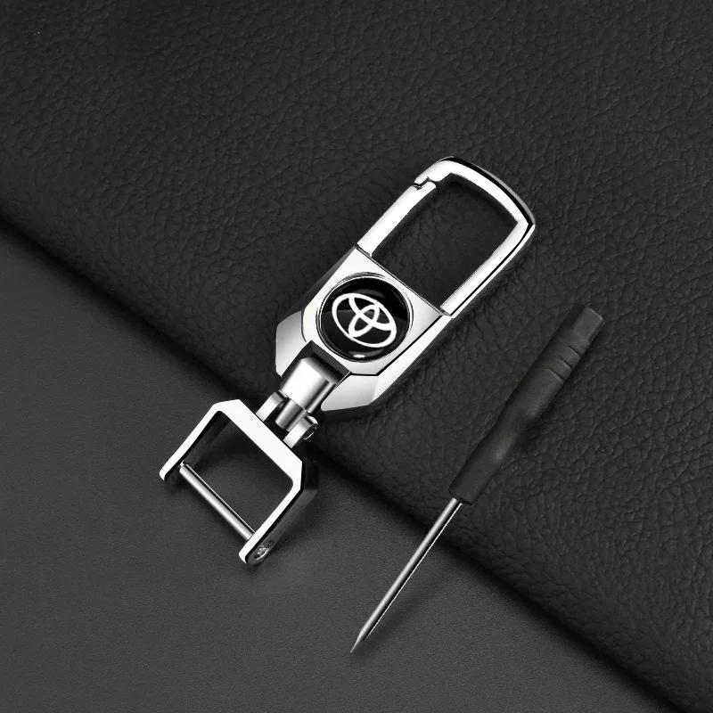Car Braided Rope Keychain Keyring Key Holder Couple Gifts for Toyota Prado Aqua Hilux Camry Prius TRD Venza GR Yaris Accessories
