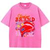 Oversized Woman Washed T-Shirts Studios Brand Print Short Sleeve Cotton Crewneck Oversize Tops Vintage Street Clothes