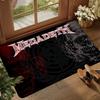 M-Megadeth Band Floor Mat INS Style Soft Bedroom Floor House Laundry Room Mat Anti-skid Bedside Area Rugs