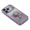 KADEM For iPhone 17 Pro Max Case Ring Kickstand TPU Flowers Phone Cover Gradient Glitter