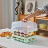 Переноска для кексов Коробка для торта Органайзер для кексов Держатель Маффин Прочная Двухъярусная Подставка Многоразовые Инструменты для выпечки Упаковка для еды для пикника