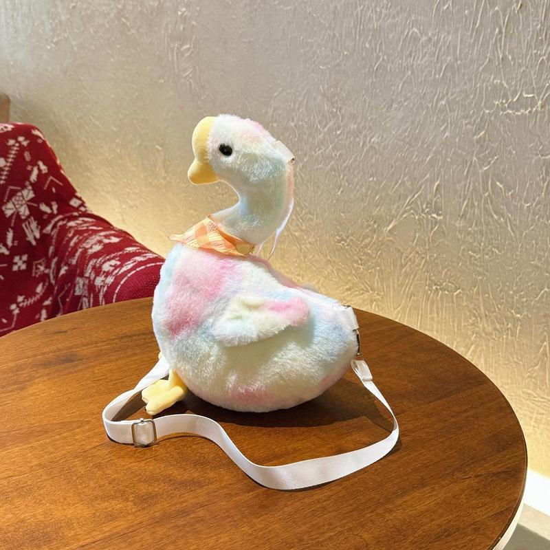 Большая белая гусыня сумка-мессенджер новая мультяшная милая утка на плечо мягкая милая девочка плюшевая кукла ранец