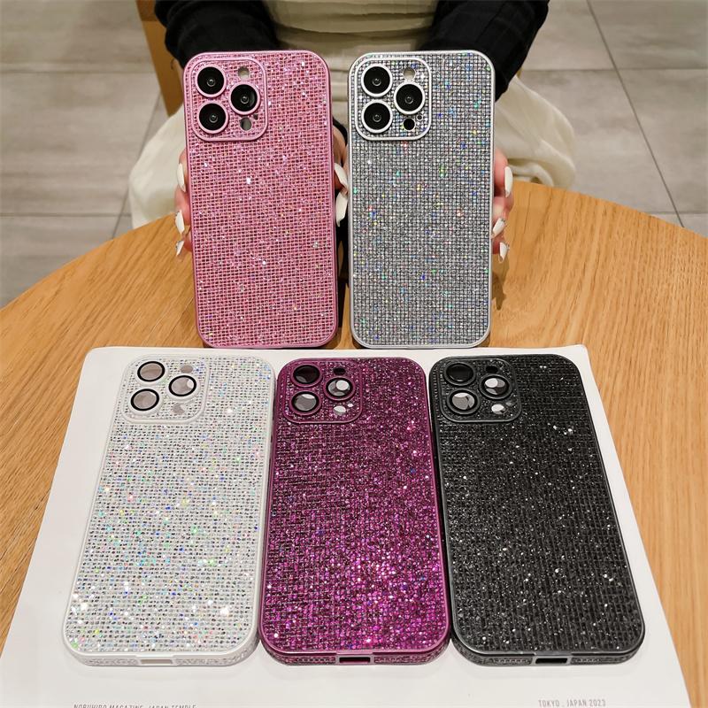 Защитный блестящий чехол для объектива камеры для iPhone 15 14 13 12 11 Pro Max Bling кожаный противоударный чехол