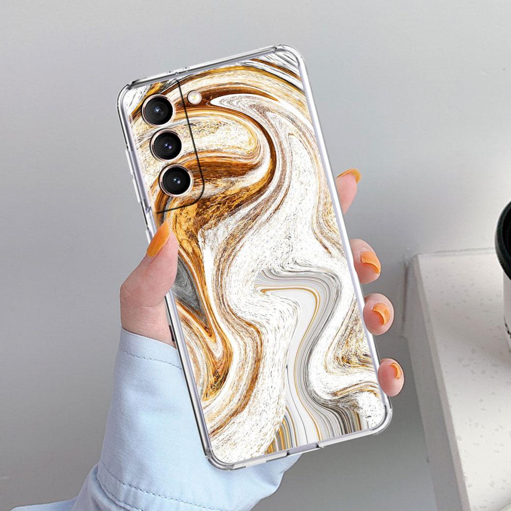 Прозрачный чехол для телефона Samsung Galaxy S21 Ultra S20 FE S10 Plus S9 S8 Note 20 10 Мягкий силиконовый чехол с роскошным мраморным узором