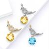 Versatile Micro-Inlaid Copper Zircon Stone Bird Brooch High-End Versatile Women'S Coat Cardigan Corsage Jewelry Pin